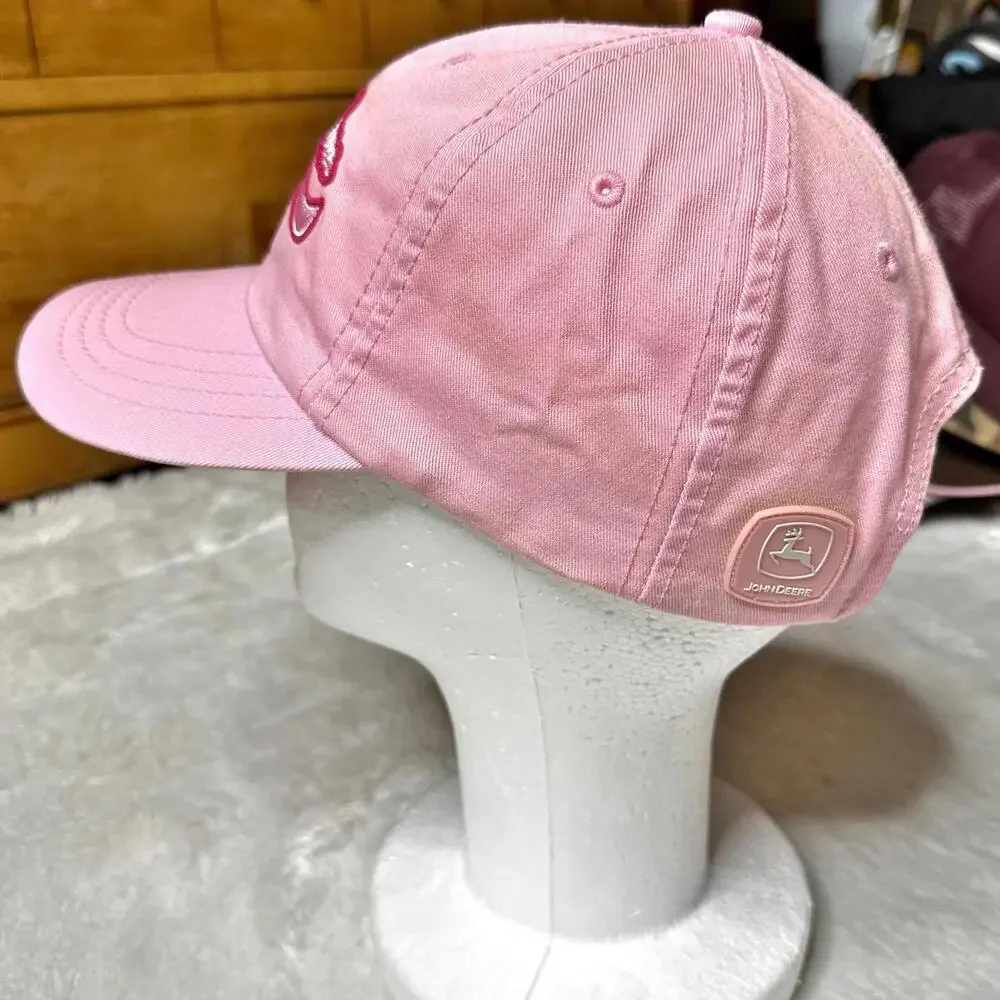 John Deere Pink Baseball Cap Women’s Adjustable Embroidered Hat